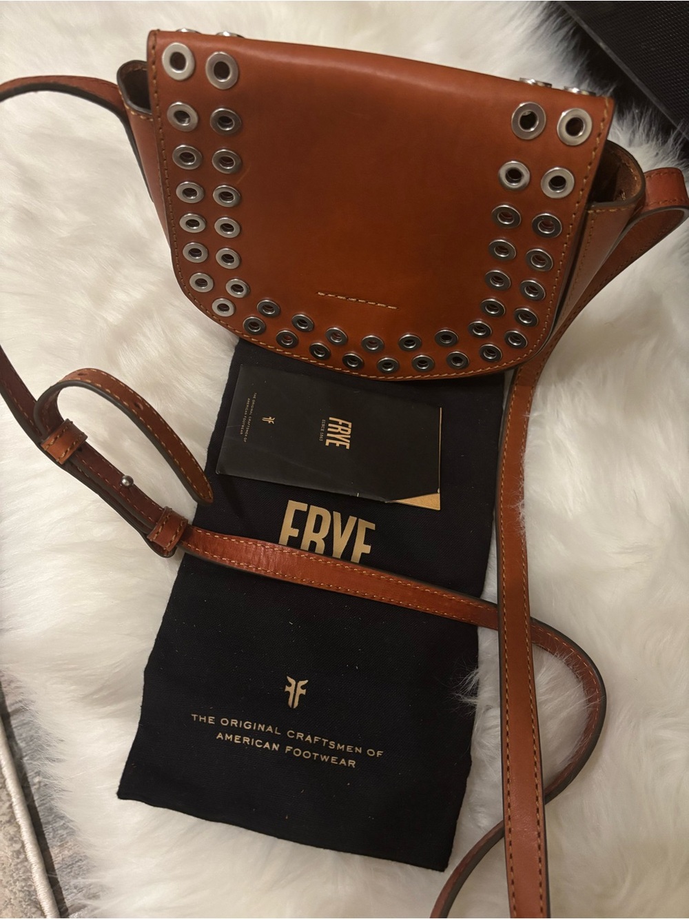 Frye Cassie Saddle Bag in Tan NWT